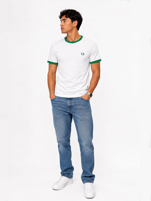 Ringer T -Shirt green