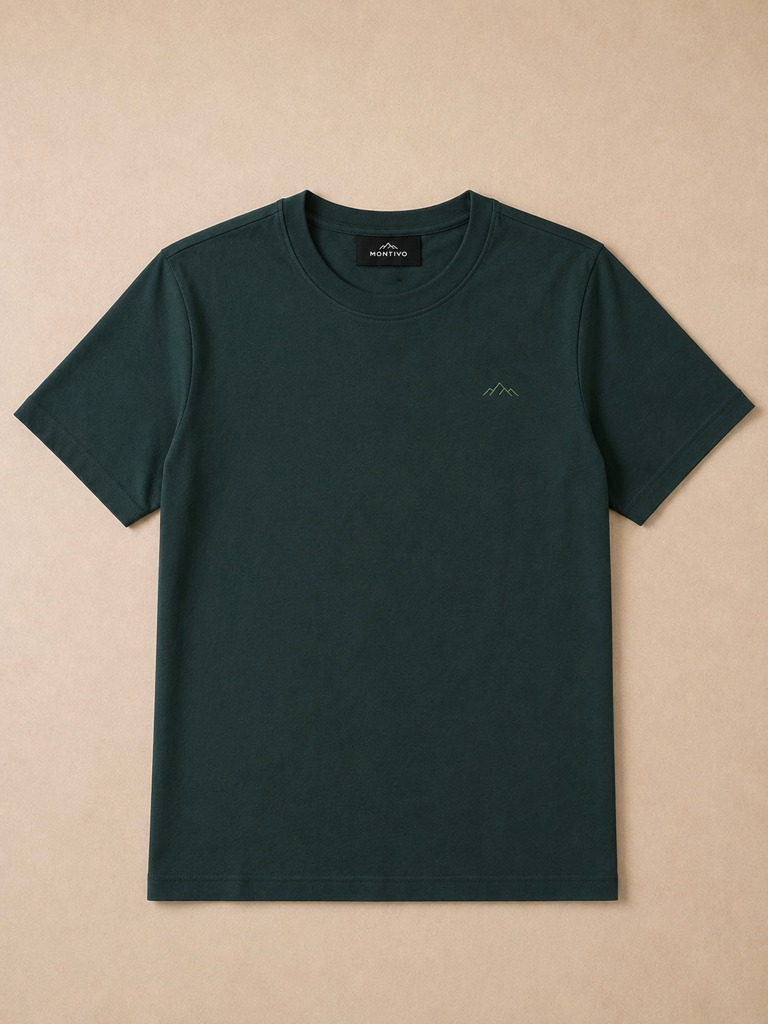 Green Short Sleeve Round Shirt