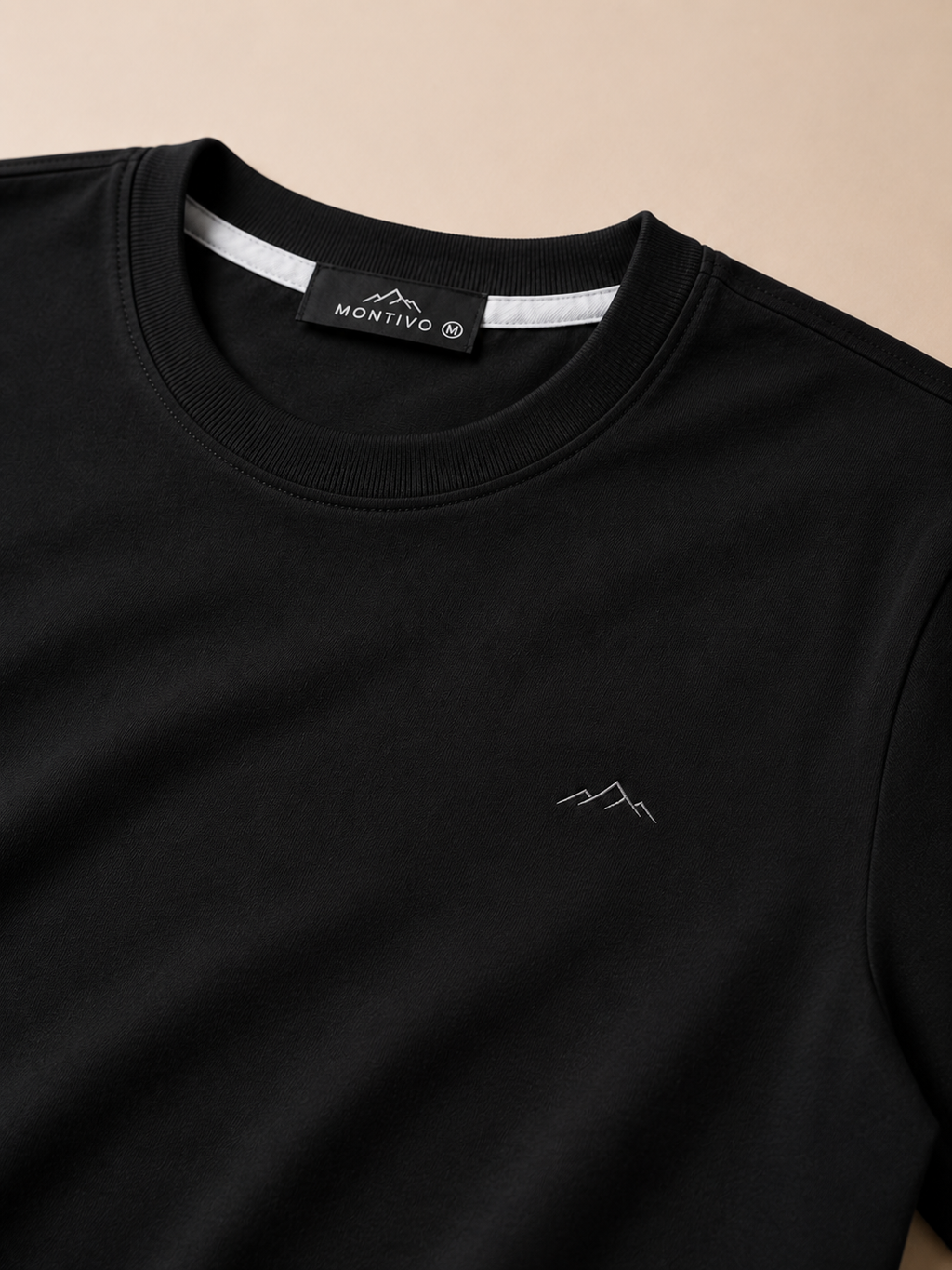 Black Short Sleeve Round Shirt