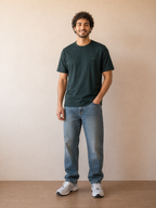 Green Short Sleeve Round Shirt