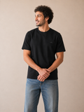 Black Short Sleeve Round Shirt