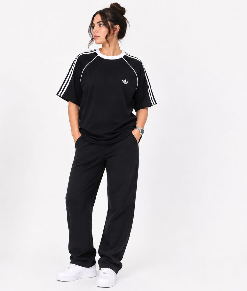 T shirt raglan 3 stripes box-fit oversize