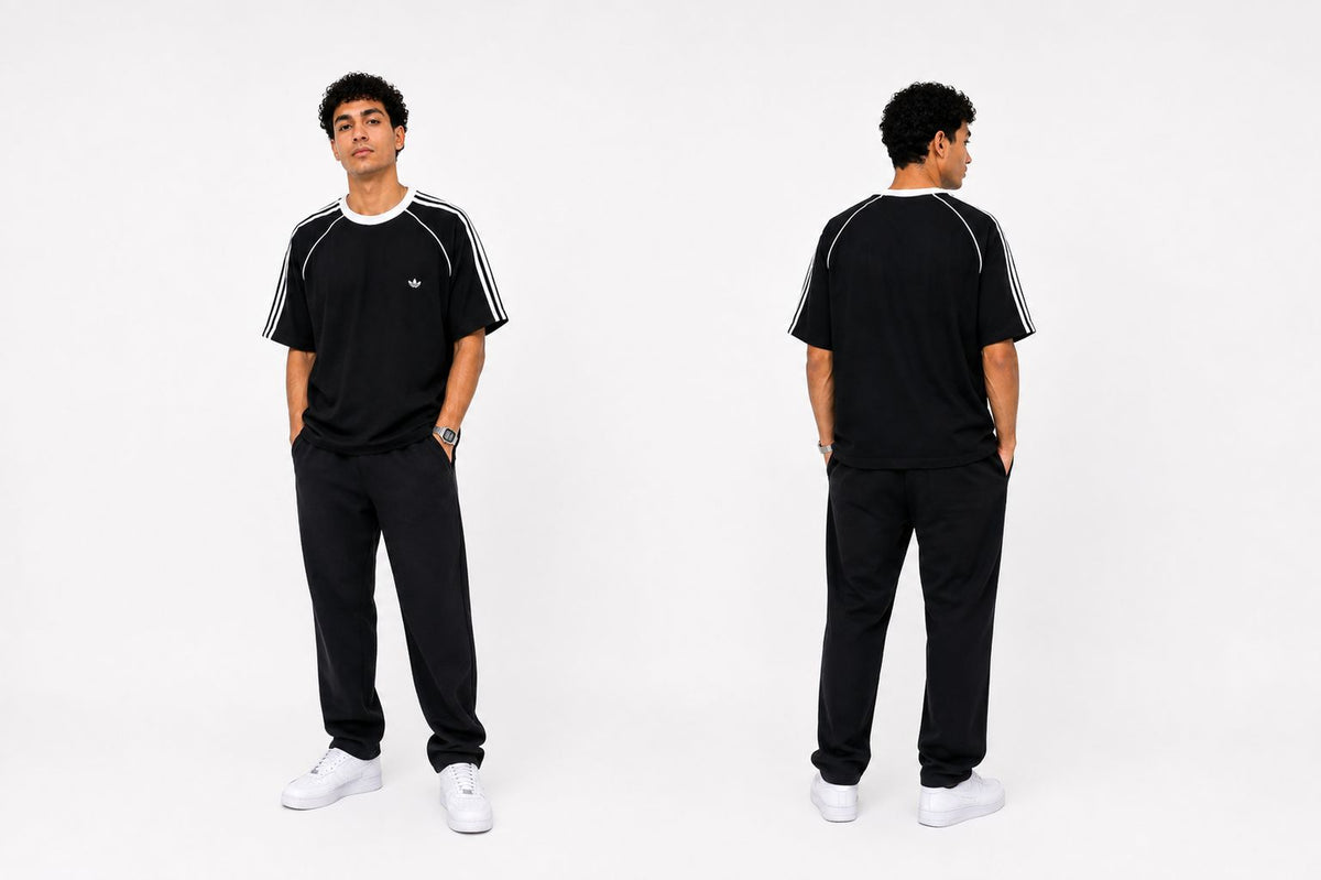 T shirt raglan 3 stripes box-fit oversize