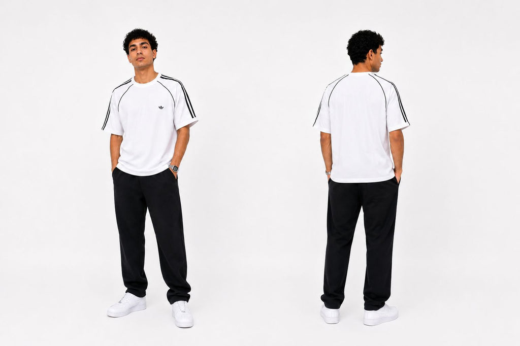 T shirt raglan 3 stripes box-fit oversize