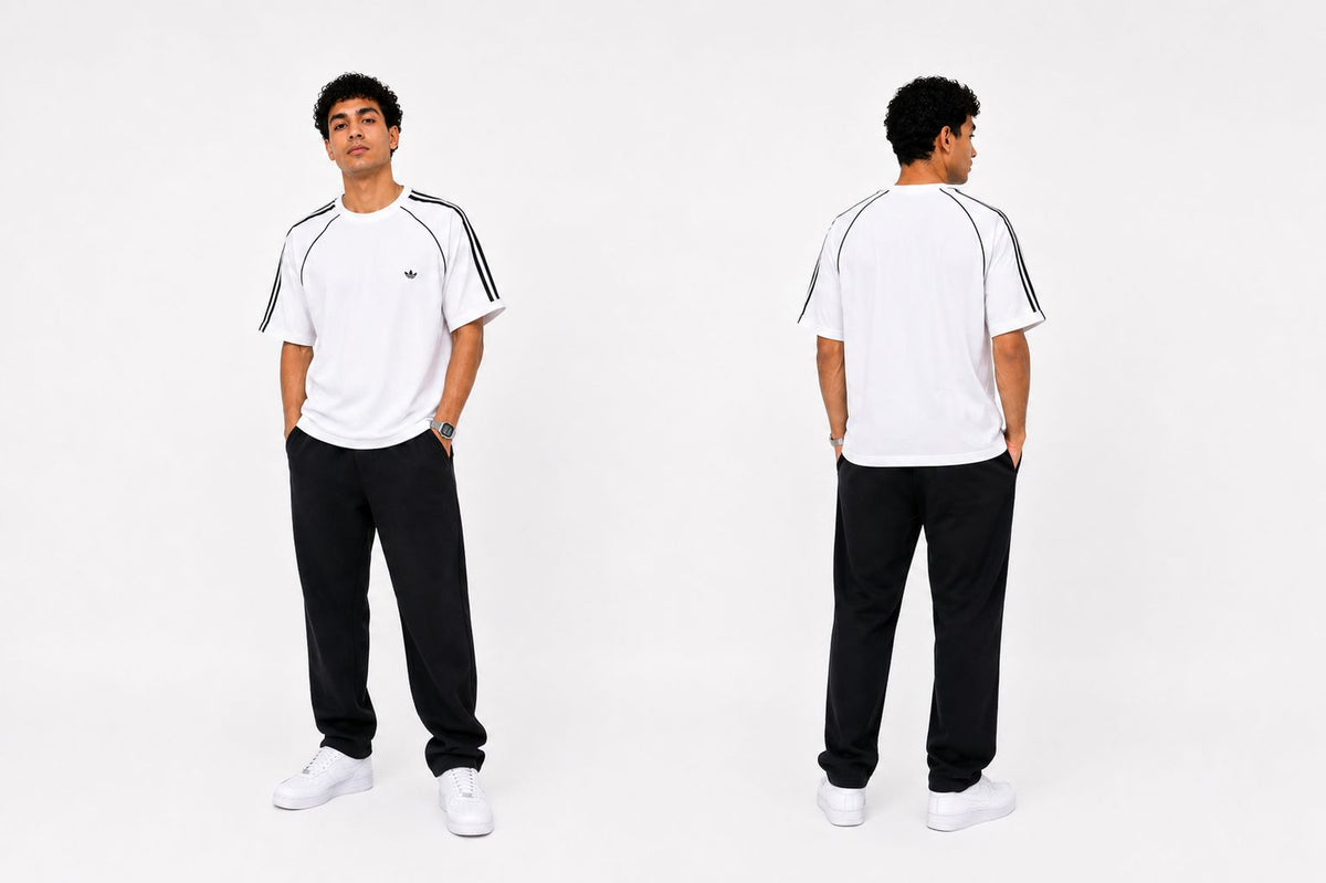 T shirt raglan 3 stripes box-fit oversize