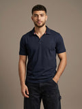 Blue Short Sleeve Polo