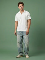 Off White Short Sleeve Polo