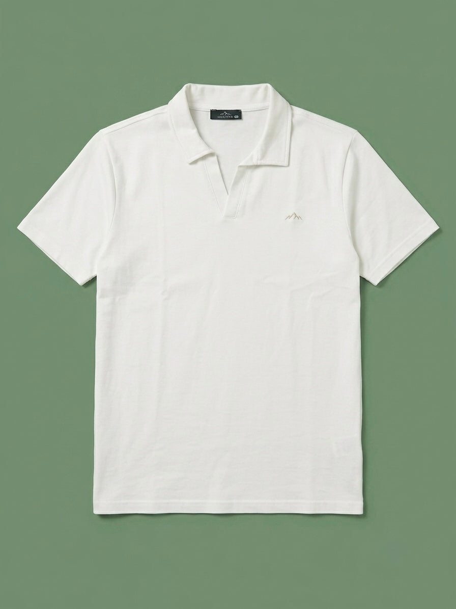 Off White Short Sleeve Polo