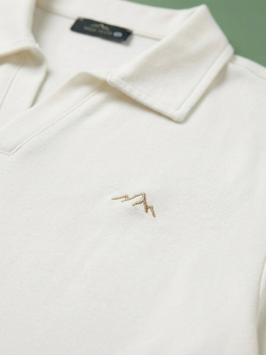 Off White Short Sleeve Polo