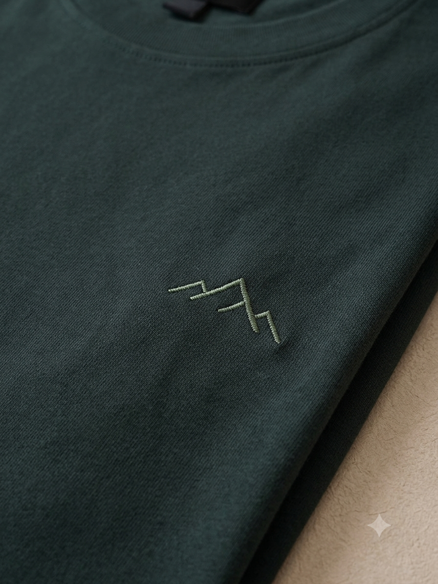 Green Short Sleeve Round Shirt